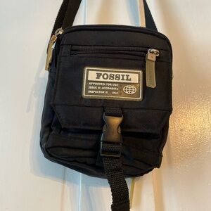 Black everyday crossbody utility minimal unisex bag